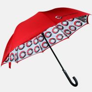 Double canopy print on walking umbrella