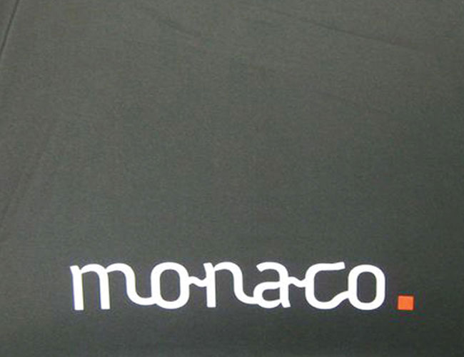 Monaco print on umbrella
