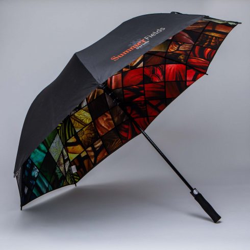 Automatic opening Golf umbrella with digital print printed vented umbrella