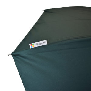 customised walking umbrella with woven label for Microsoft