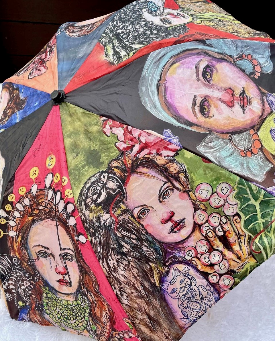 Digital print on umbrella