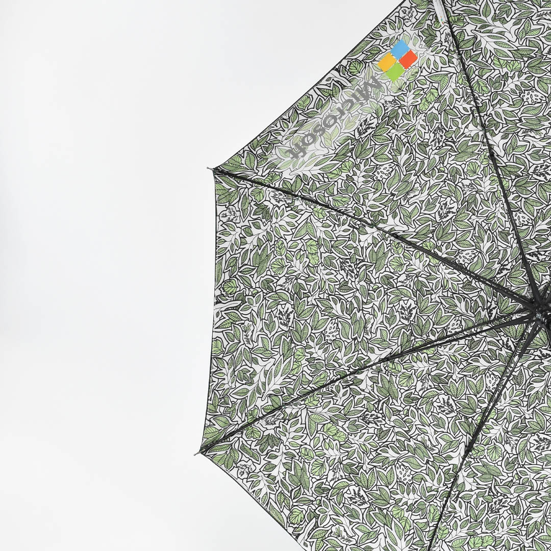 microsoft branded umbrellla manufactured by the umbrella workshop