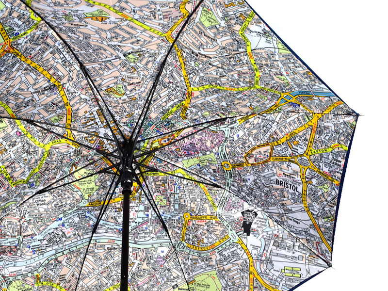 printed map design in luxury umbrella