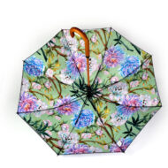 Digital print of flower print on inside of umbrella