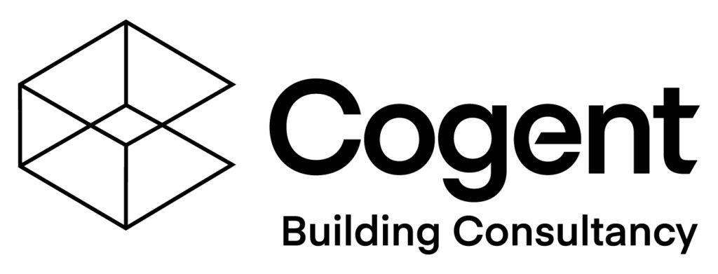 black logo text and icon for Cogent Building Consultancy